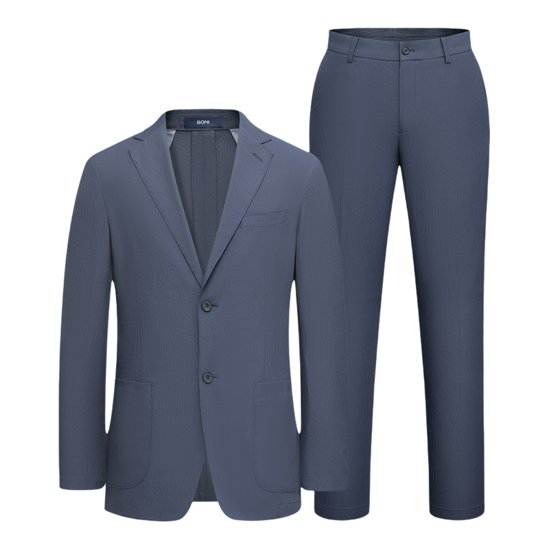 BONI/堡尼春夏新品西服便装商务休闲西装净色修身西裤男QT169021B