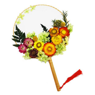 永生花干花材料包DIY相框贴画团扇浮游 团建活动花艺课武汉花材包