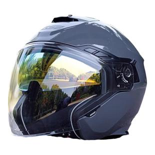 GSB摩托车头盔男女双镜片四季通用复古机车骑行夏季3/4半盔263