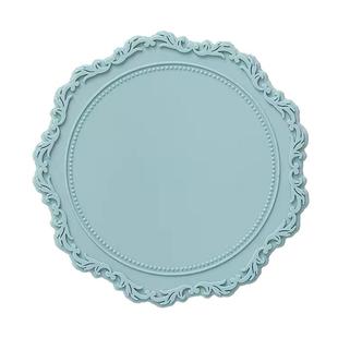 蕾丝餐垫圆形浮雕家用碗盘垫硅胶砂锅隔热垫烟缸垫花瓶防滑垫杯垫