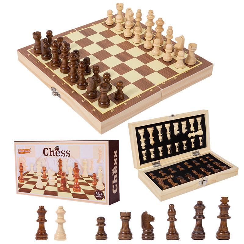 实木国际象棋磁性小学生西洋棋5+