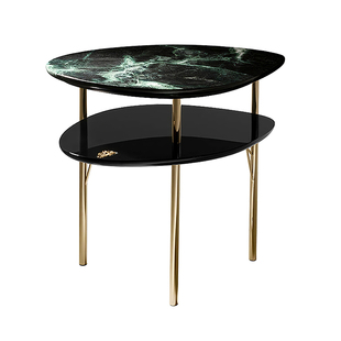 意式轻奢大理石边几现代创意设计师小茶几高端大户型客厅沙发角几