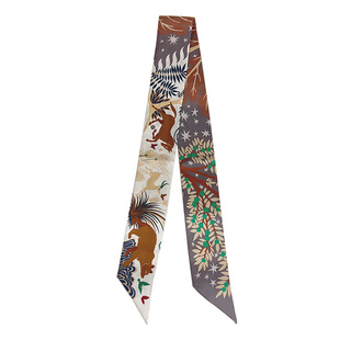 桑蚕丝包包丝巾真丝缠包带手柄包包提手装饰灰色链条包水桶包飘带