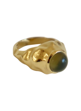 gemisland绿橄榄石英石戒指戒指