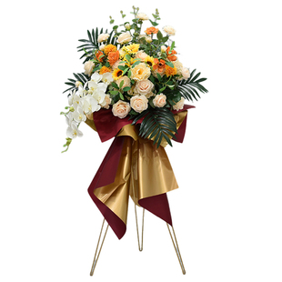 开业花篮三脚架仿真花商场橱窗车展活动交车装饰布置落地迎宾摆件