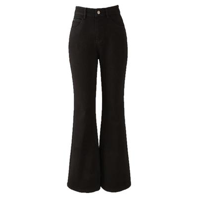 娅丽达加绒微喇牛仔裤冬长裤