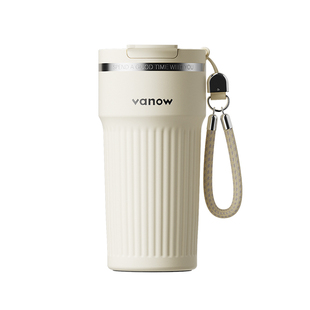 Vanow保温杯陶瓷内胆咖啡吸管女士高颜值2025新款外出携带水杯子
