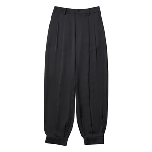 TANG TOWN  自制 垂感显瘦25姆米重乔立体收口真丝裤女