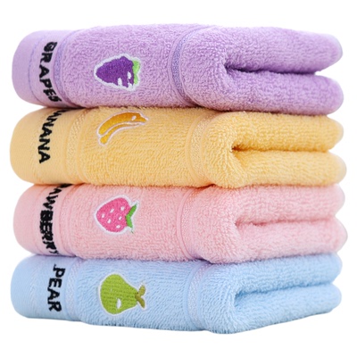 纯棉儿童洗脸毛巾柔软吸水不易掉毛家用宝宝洗澡口水巾全棉小面巾