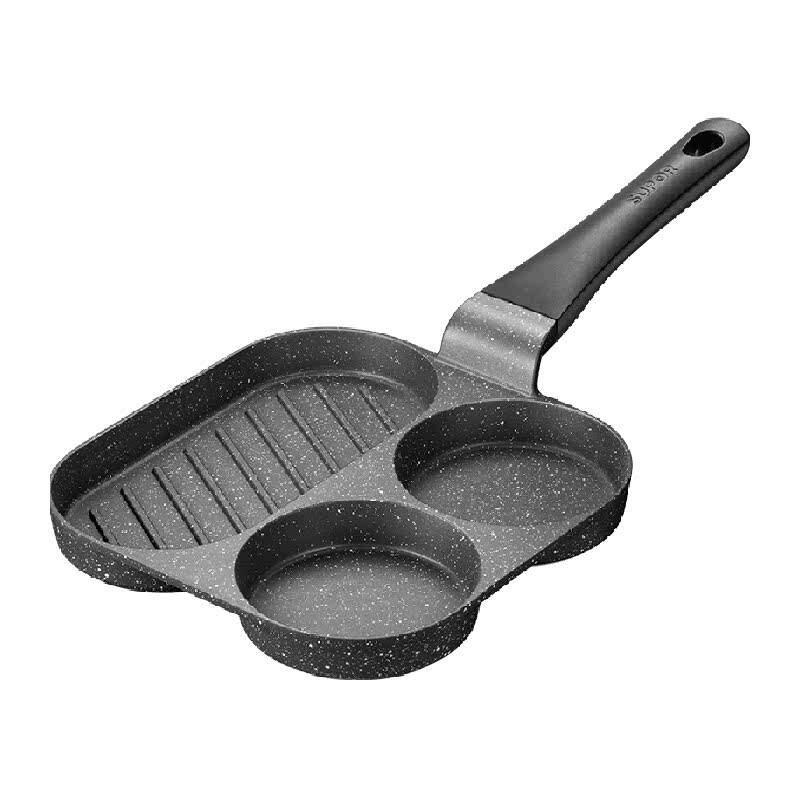 苏泊尔新中式平底不粘锅家用早餐一锅搞定分区多功能均匀导热无盖