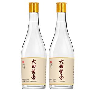 四川泸州53度大曲酱香瓶装酒500ml*1/2瓶纯粮食酒白酒酒水光瓶酒