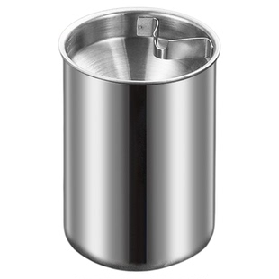 不锈钢烟灰缸家用带盖漏斗创意个性潮流客厅办公室金属烟缸防飞灰