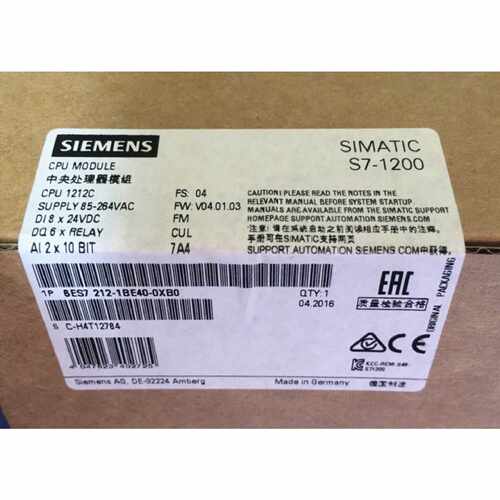 议价6ES7212-1BE40-0XB0 S7-1200CPU 1212C 6ES7 212-1BE40-0XB0