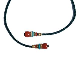 蜜蜡南红绿松石弟子珠撞色配饰百香籽小金刚星月菩提手串文玩尾坠