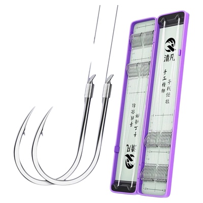 进口野钓伊势尼子线双钩鱼钩套装