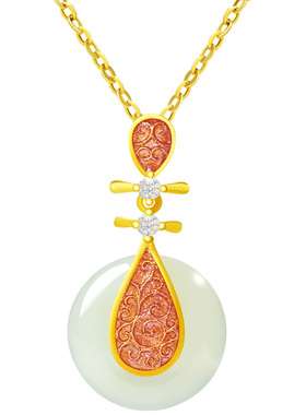 宫里上新玉韵知音和田玉项链