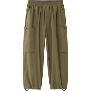 英氏儿童工装裤男童春秋透气休闲长裤春季中大童裤子长裤