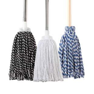 圆头拖把老式家用吸水棉线毛巾布木杆大墩布酒店工厂公司保洁专用