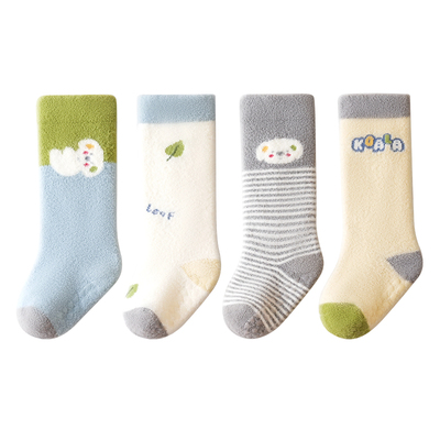 婴儿秋冬袜子加绒保暖舒适超柔软