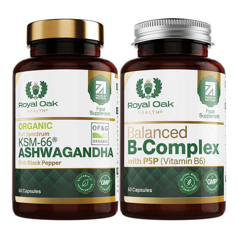 皇家橡树南非醉茄+活性维生素B族搭配组合皮质醇健康新陈代谢