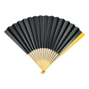 苏工超薄黑皮纸扇面全熟9.5寸7寸8寸1尺空白洒真金文玩折扇扇子