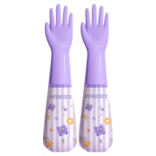 洗碗手套女加绒冬天家务清洁厨房耐用防水加厚橡胶乳胶洗衣服刷碗