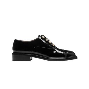 Stuart Weitzman/SW MRSPATS 珍珠装饰粗跟乐福鞋小皮鞋女德比鞋