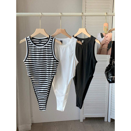 D 20273 Newborn striped romper 儿条纹爬服跨境速卖通