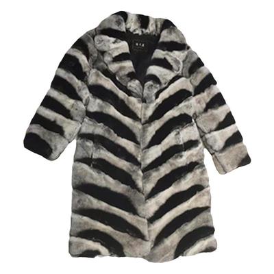 连帽过膝女士2024獭兔毛皮草外套