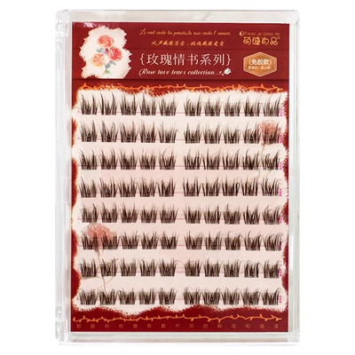 免胶5D貂绒可可棕猫耳假睫毛
