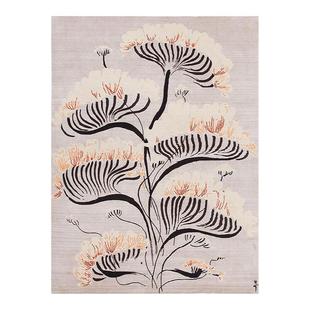 楼兰美惠 美式轻奢复古高级客厅卧室简约茶几地毯中古床边地垫厚