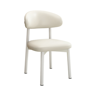 北欧仿实木餐椅家用现代简约书桌椅软包靠背椅子酒店餐厅洽谈椅