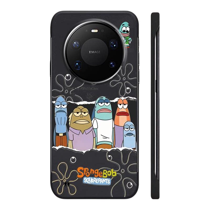 适用于华为MATE80PRO手机壳搞怪卡通比奇堡70PRO+超薄MATE60无边框50RS不顶膜Pura90新款70半包80p防摔硬壳