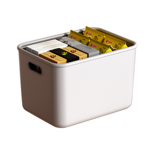 杂物收纳箱零食玩具整理盒家用衣柜衣物储物筐厨房带盖塑料盒箱子