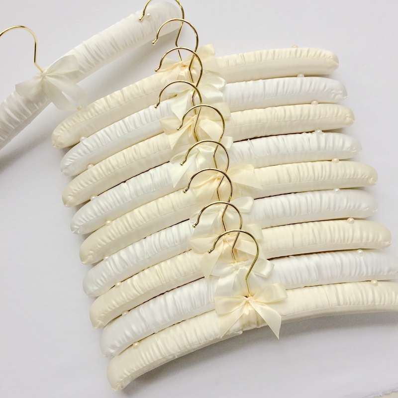 35cm无痕包布衣架布艺海绵衣服挂衣服撑子婚纱防滑衣架家用不起包