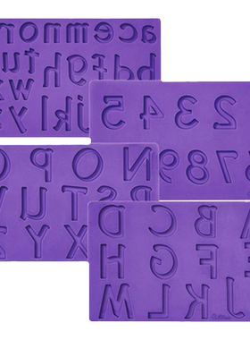 惠尔通wilton翻糖巧克力糖霜硅胶模字母数字矽胶模花朵纽扣蛋糕