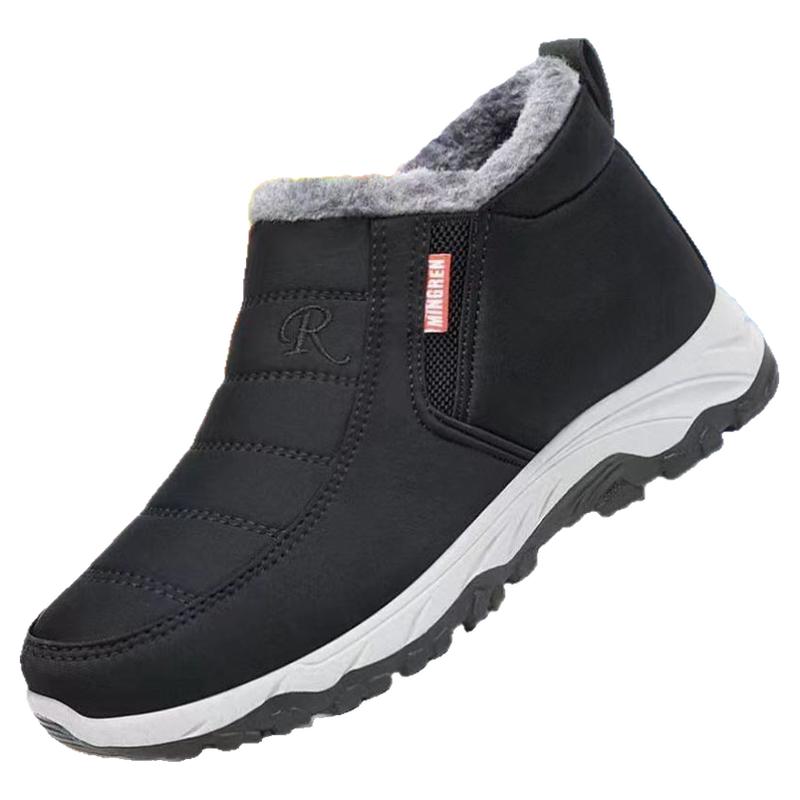 棉拖鞋防滑老人男士冬季加绒加厚2025新款居家全包跟保暖防水棉鞋