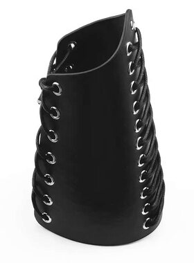 黑色PU皮小钉个性摇滚风朋克手链