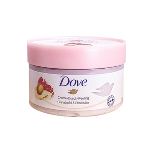 德国Dove多芬石榴籽乳木果冰淇淋身体磨砂膏清洁去鸡皮225ml德版
