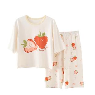 儿童睡衣2026新款女童竹棉居家服春夏男童短袖家居服宝宝空调服