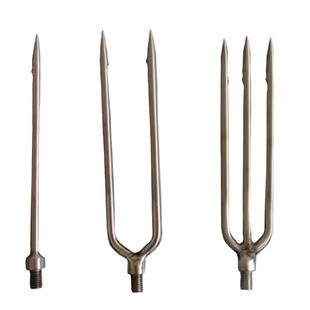 鱼叉不锈钢鱼叉大倒刺不锈钢1齿二齿三齿不锈钢平头鱼叉户外渔叉