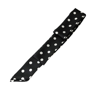 韩国夏秋女超长黑白波点细窄小丝巾红色飘带腰带长款领巾绑发丝带