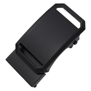 3.5cm皮带扣头无牙帆布腰带扣男士外穿纯黑色百搭休闲合金皮带扣