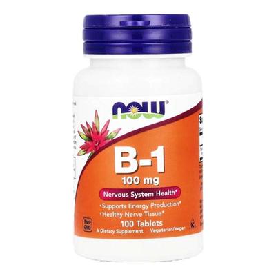 美国进口NOW Foods天然维生素B1硫胺素片剂盐酸硫胺100mg100粒