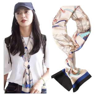 长条小丝巾女2026春夏季新款搭配衬衫系脖高级感护颈领巾气质配饰