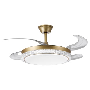 奥克斯隐形风扇灯轻奢家用餐厅卧室一体吊扇灯变频风大灯亮护眼