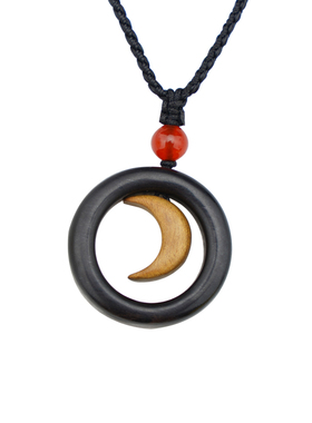 隐山手作星星檀木吊坠锁骨链手工