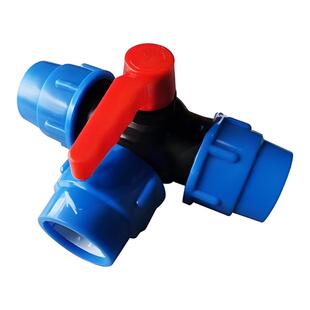 PE快接三通球阀20 25 63 32三通阀门 pe管开关 快接球阀 快速开关