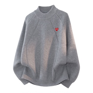 PLAY HEITY 官方毛衣本命年喜庆新年红色休闲圆领情侣款针织衫男