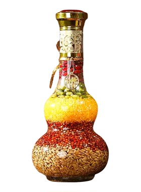 乔迁新居结婚陪嫁五谷葫芦摆件